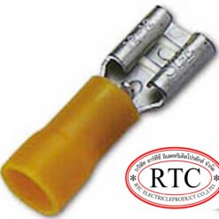 หางปลาเสียบแอร์ตัวเมีย V6-7A สีเหลือง T-LUG