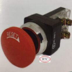 สวิตช์หัวเห็ดกดล็อค 25mm.LA167-CBK-251R สีแดง ELZEN